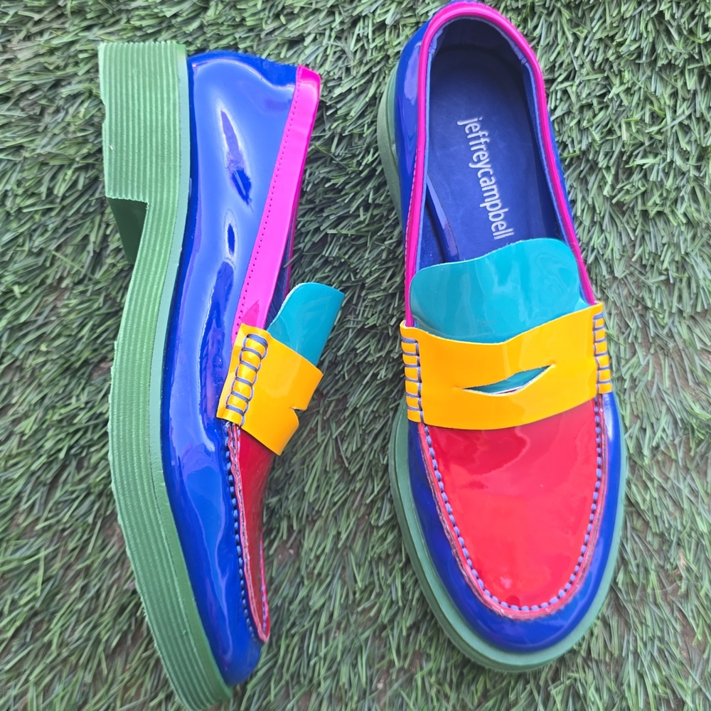 Jeffrey Campbell Colorblock Loafers Size 6
